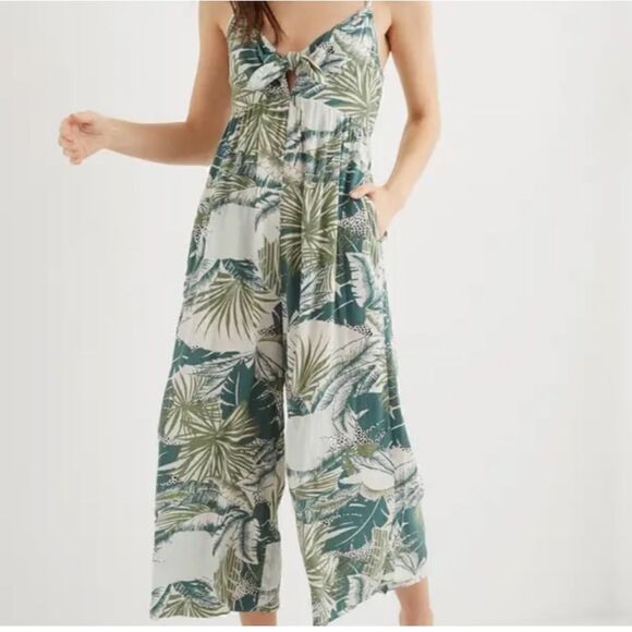 Aerie Tie Front Jumpsuit size XS